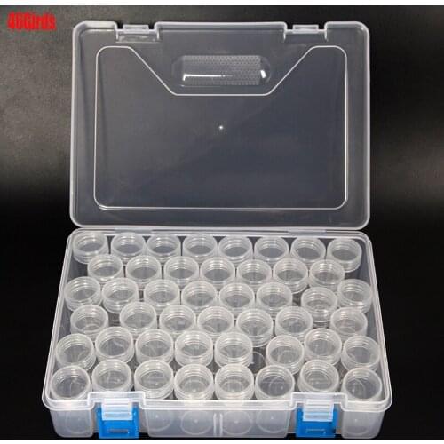 46/64 Grid Diamond Painting Accessories Container Box DIY Diamant Embroidery Mosaic Tools Bead Transparent Plastic Drill Storage