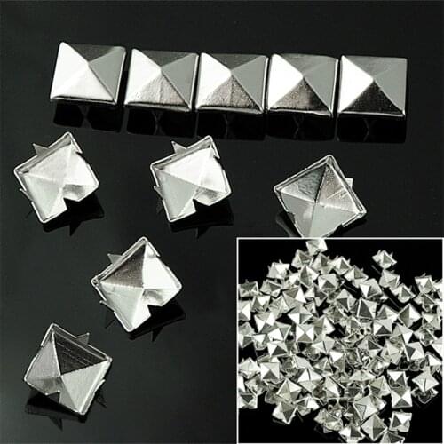 500pcs 4 Claw Pyramid Rivet Square Rivets Studs Spike Nailheads Leathercraft DIY For Clothes Bags Shoes Belt Apparel Accessories