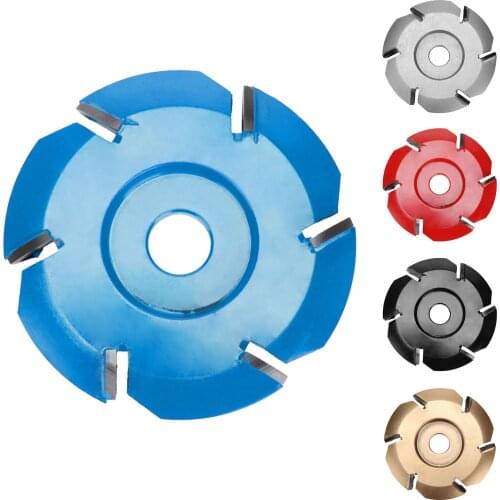 6-Tooth Milling Cutter Smooth Woodworking Carving Disc Carving Disc Angle Grinder Turbo Round Plane Milling Cutter 4.5