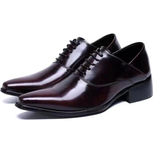Elegant Gents Genuine Leather Stylish Wedding Shoes Men business Gentleman Comfortable Oxfords Formal Mens Italian Footwear