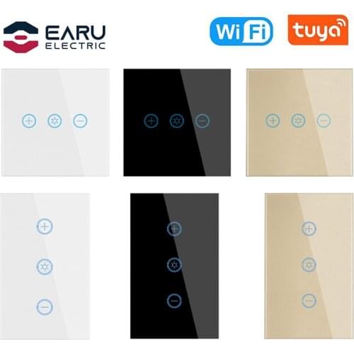 EU/US WiFi Dimmer Switch 10A Smart Glass Panel Wall Touch Switch Light Smart Life Tuya APP Remote Control for Alexa Google Home