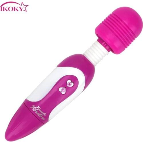 IKOKY 30 Modes AV Stick Clit Stimulator Vibrator Erotic Clitoris Vaginal Massage Stimulation Breast Massager Sex Toys for Women