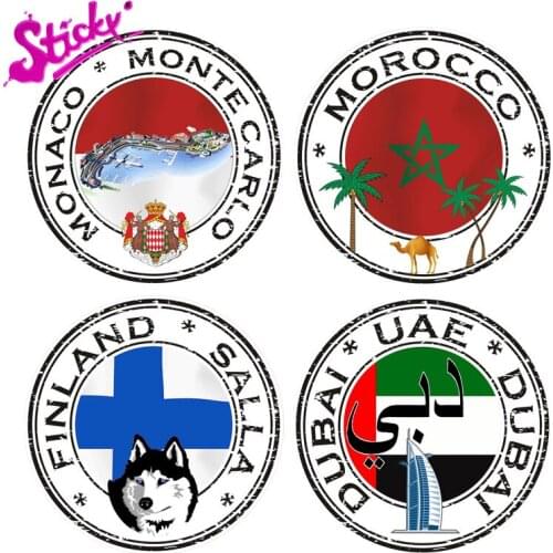 STICKY Monaco MonteCarlo Travel Stamp Seal Car Sticker Decal Accessories Motorcycle Off-road Laptop Trunk Guitar Stickers