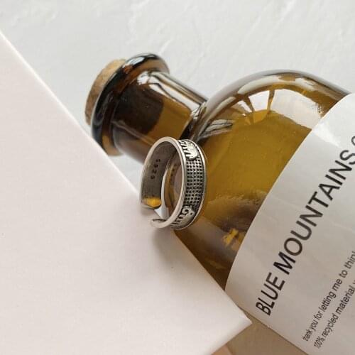 925 Silver Ring Retro Elephant Totem Ring Personality Korean Version of The Opening Adjustable Couple Ring Hip Hop Punk Ring