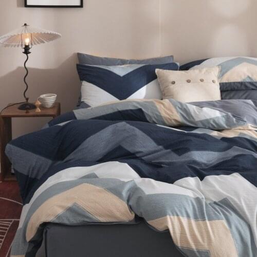 Queen Size Bedding Set Cotton Fitted Sheet Luxury Nordic Comfortable Bedding Set Double Bed Bedroom Cotton Modern Simple Bedding