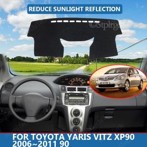Right Hand Drive High Polyester Fiber Anti-UV Car Dashboard Cover Mat for Toyota Yaris Vitz XP90 2006~2011 90 Cover