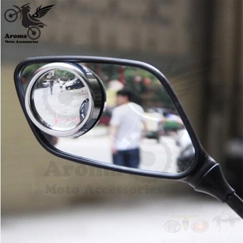 Pro round motorcycle rearview mirror motorbike rear view mirrors Convex car side mirrors double extra multiple point of view hot