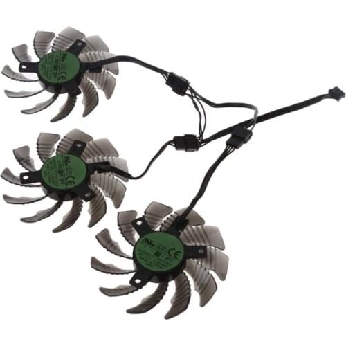 3Pcs 75MM T128010SU 0.35A Graphics Video Card Cooling Fans for Gigabyte AORUS GTX 1060 1070 1080 G1 GTX 1070Ti 1080Ti