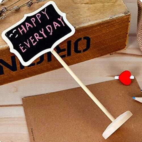 Mini Square/Lace/Heart Chalkboard Wooden Blackboard Stand For Christmas Decoration Party Wedding Decoration