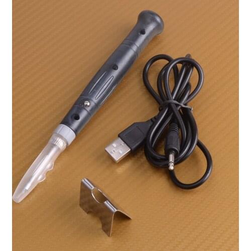 LETAOSK Portable 5V 8W USB Electric Powered Soldering Station Iron Pen Tip Button Switch Welding Equipment Tool SMD Buring Tips