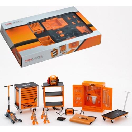 Diecast 1/18 1/43 Car Model Toys Accessories Repair Workshop Repair Room Simulation Scene Toolbox Collection Gifts Souvenir Show