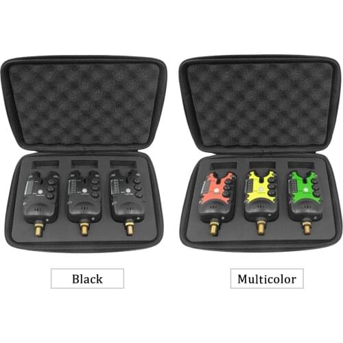 Lixada Fishing Bite Alarm with Storage Case Adjustable Tone Volume Sensitivity Sound LED Alert
