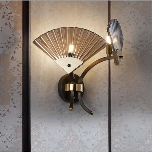 Fashion creative wall lamp classic simple lamps living room bedside bedroom corridor background Nordic wall lamp