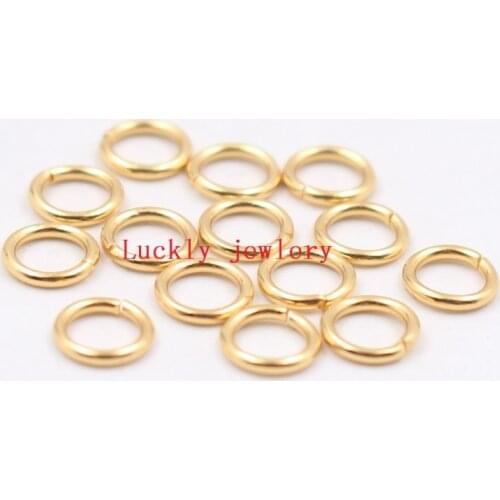 Lot 200pcs more size Gold Stainless Steel Jump Ring Open Ring Jewelry Finding accessories Fit for DIY Necklace Bracelet