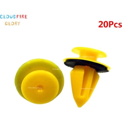 CloudFireGlory 20Pcs Nylon Retainer Pillar Trim Clips DZM000070 DYC500020 For Land Rover Discovery Range Rover Sport