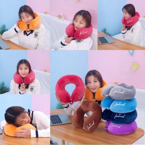 New Air Travel Pillow Travel Driving Neck Protection U-Shaped Pillow Neck Pillow Plush Factory Wholesale Customizable Logo