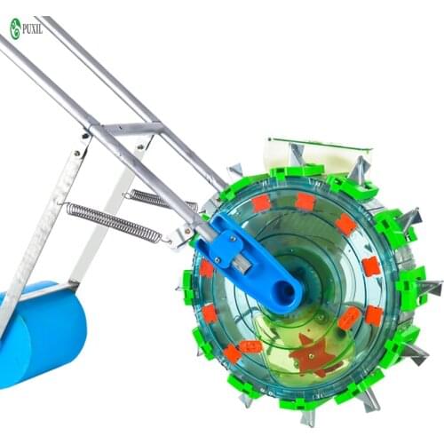 New Roller 12 Mouth Seeder Multi-function Seeder Grain Vegetable Small Grain Precision Seeder Pusher Wheel Seeder
