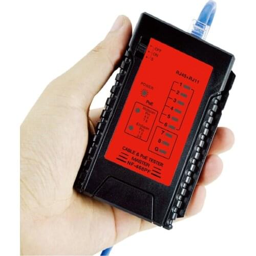Noyafa NF-468PT POE Tester Detection Standard LAN Network Cable Continuity Test RJ11 RJ45 LED Light