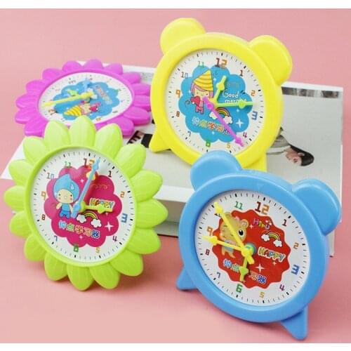 Montessori student learning clock learner teaching aids clock 4 inch 12/24 hours childrens educational toys baby gifts