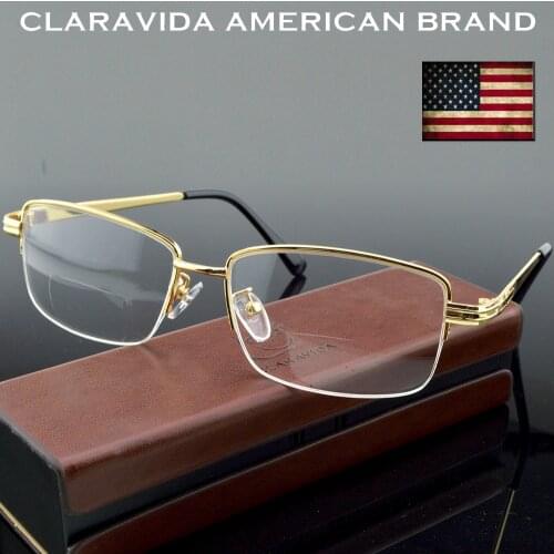 Titanium Alloy Bifocal Semi-Rim High Quality Anti Blue-Ray Men Women Reading Glasses +0.75 +1.00 +1.25 +1.5 +1.75 +2 To +4