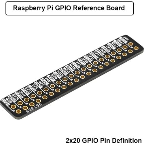 Raspberry Pi GPIO Reference Board Black 2x20 GPIO Pin Definition Annotation Expansion Board for Raspberry Pi 4B/3B+/3B