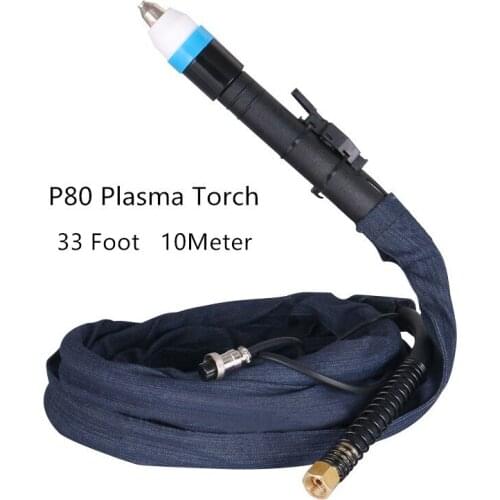 33foot 10meter P80 Straight handle Plasma cutter torch Plasma cutting gun cutting knife Straight handle torch complete