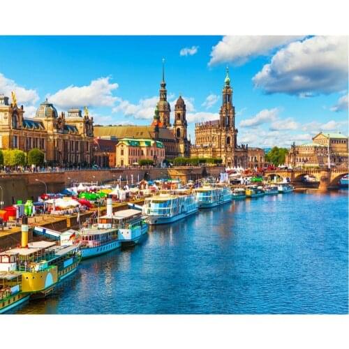 Seaside Ship City Scenery Backdrop Baby Shower Party Birthday Room Decor Photo Booth Studio Prop