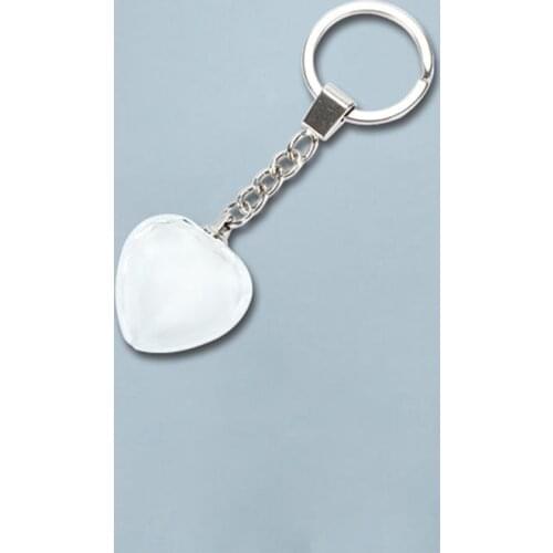 Blank crystal keychains for Thermal Dye sublimation fashion heart key ring jewelry for heat transfer materials new style