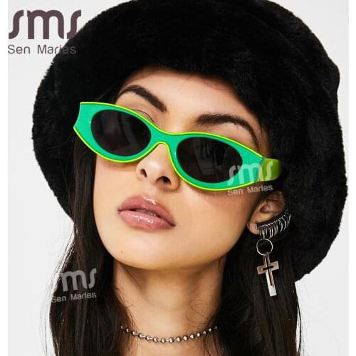 Luxury Brand Designer Oval Sunglasses Women 2020 High Quality Square Sunglasses Men Gothic Glasses Vintage Oculos Feminino UV400