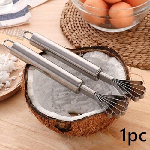 Coconut Planer Slicer Stainless Steel Coconut Shredded Scraper Coconut Meat Fish Scaler Planer Vegetable Grater Kitchen Supplies