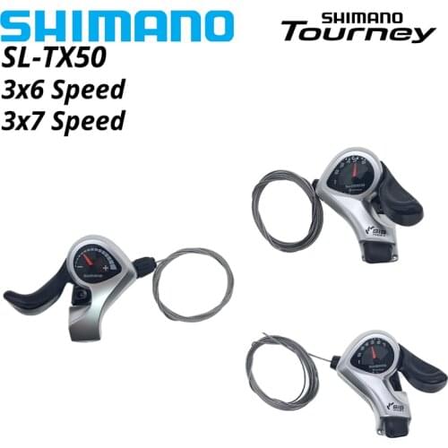 Shimano TX50 Tourney SIS SL-TX50 Bicycle Shift Lever 3*6s 3*7s 3v Left 6v Right 7v 18 21 Speed pair tx50 shifters gear cable