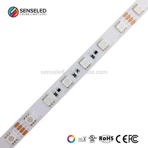 SENSELED UL Listed Nonwaterproof 24VDC SMD 5050 Constant Current RGB Colour Changeable 60 LED/M LED Strip
