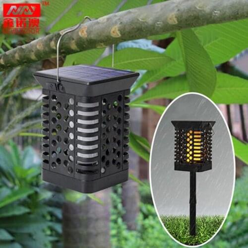 Solar Lawn Lamp Flame Lights Lanterns Lamps 75Leds Outdoor Solar Light Garden Flickering Flame Torches For Outdoor Garden Party
