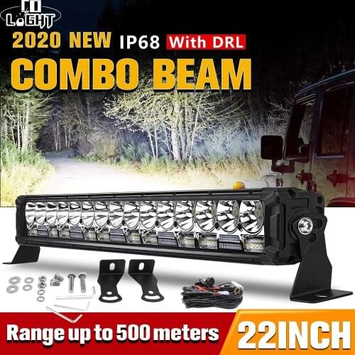 CO LIGHT 2020 NEWEST Design Upgraded Work Light Bar LED 22inch 300W 42000LM Spot Flood Combo DRL Led Bar Lights for Boat 4WD SUV