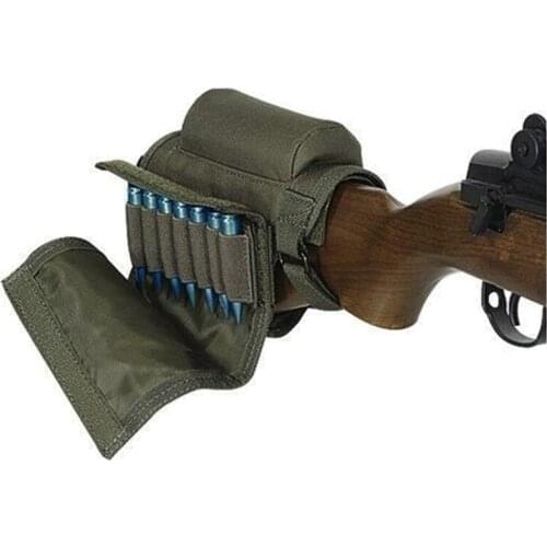 Tactical Outdoor Camping Hunting Nylon Rifle Accessories Buttstock Pouch Cheek Shell Cartridges Holder Carrier