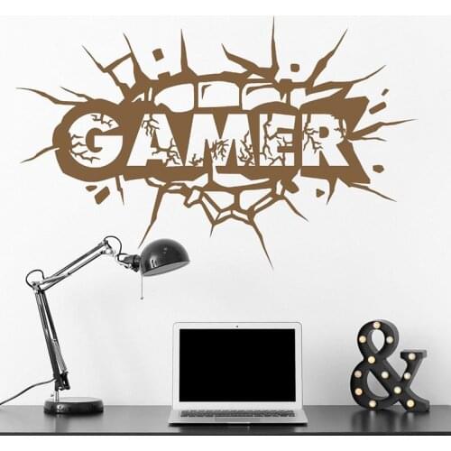 PS4 Gamer Vinyl Wall Sticker For Kids Room Decoration Video Game Wall Decals For Kids Bedroom PVC Wall Art Mural 2263