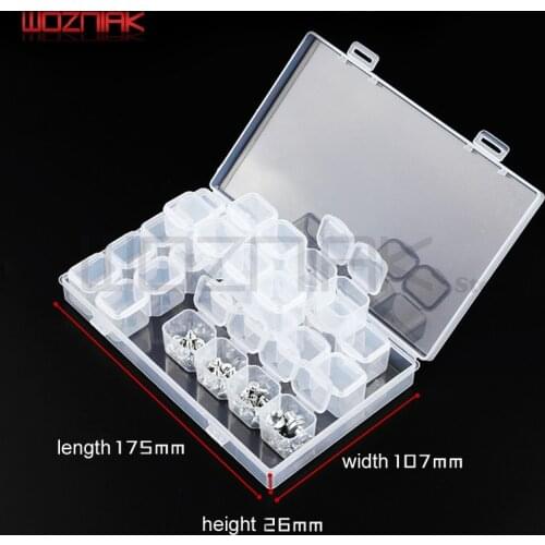 Wozniak 29 in 1 SMT Patch CHIP IC Component Box Disassembly Storage Box Mini Parts Screw Nail Transparent Storage Sealing Boxs