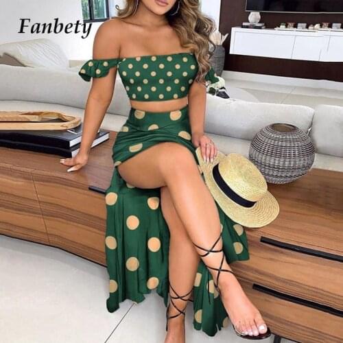 Women Sexy Tie Front Strapless Party Dress Elegant Floral Print Off Shoulder Dresses Lady Two Piece Set Slit Long Dress Vestidos