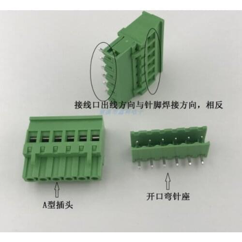 10sets A-type side vertical plug terminal block XK2EDGKA2EDG 5.08 male and female pairs