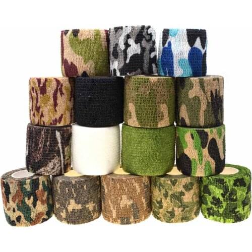 100Roll/pack Waterproof Outdoor Camo Hiking Camping Hunting Camouflage Stealth Tape Wraps 4.5M*5CM