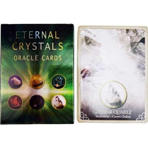 44pc English Tarot Deck Cards For Eternal Crystals Oracle Cards Party Entertainment Board Games Divination Tarot Cards