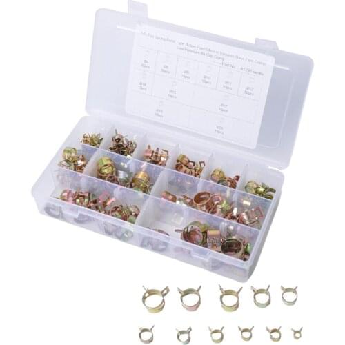 6-20mm Spring Steel Clip Fuel Oil Line Vacuum Hose Clamp Parts 145X