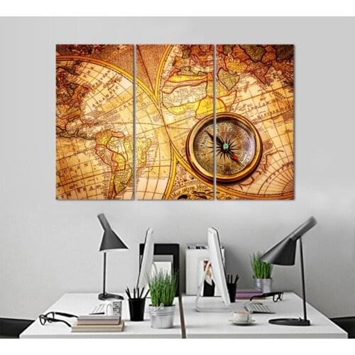 3pcs Diy handmade Diamond Embroidery diamond mosaic diamond painting cross stitch Vintage Map And Compass christmas giftZP-2798