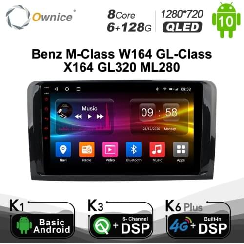 6+128G Ownice Android 10.0 Car DVD Player For Mercedes-Benz M-Class W164 GL-Class X164 GL320 ML280 GPS Radio 8 Core SPDIF 4G LTE