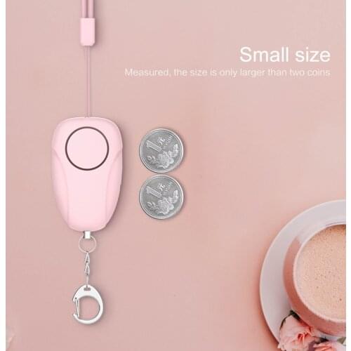 Self Defense Keychain Personal Self Protection Chargeable Safety Anti-Wolf Pull Alarm Two Years of Standby Time RIS 120db