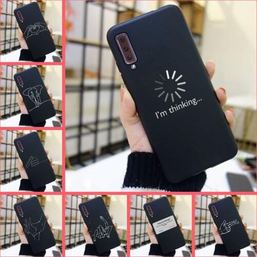 Phone Case For Samsung Galaxy A5 A7 2018 A6 A8 Plus Heart Painted Cover For Samsung Galaxy A3 A5 A7 2016 2017 Case Silicone