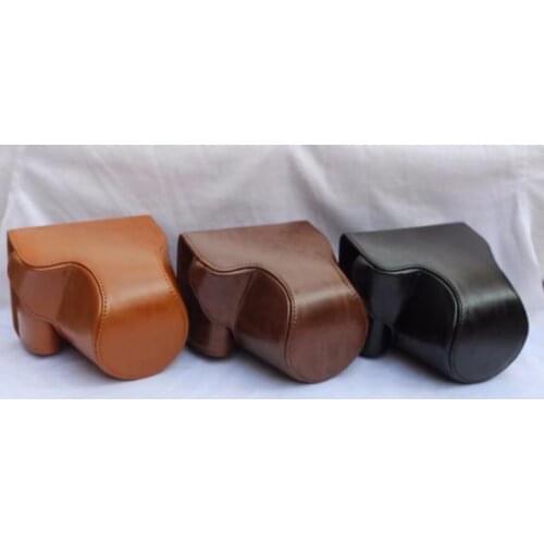 Pu Leather Camera Case Bag For Canon M6 EOSM6 15-45mm Lens With Strap Color