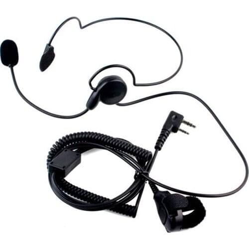Two Way Radio Headset For Kenwood With Finger PPT Push To Talk For Baofeng UV-5R TK-208, TK-220, TK-240, TK-240D 8 Free Shipping