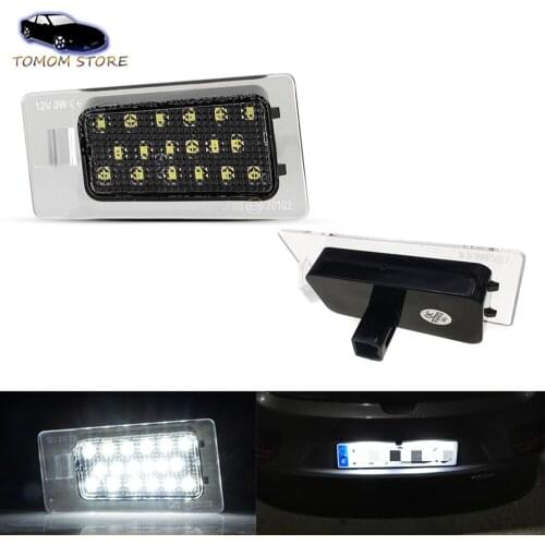 18SMD White LED License Plate Light Number Lamp for Hyundai Solaris Sedan HCR Elantra Avante Auto Accessories