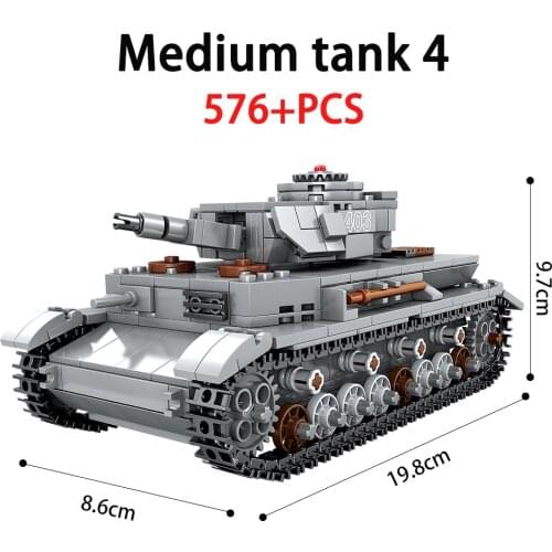 KAZI KY82045 New Special Police Armed Chariot Military Tank Light and Vocal Model Childrens Toys Assembled Building Blocks gift